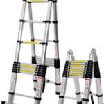 Escalera telescópica retráctil y plegable de aluminio 3.8 m a un magnífico precio + 6 meses sin intereses