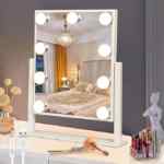 Espejo de maquillaje ajustable con luces LED baja de precio