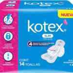 Toallas Kotex Slim con Alas con 14 piezas a un super precio