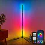 Lámpara LED de pie inteligente multicolor con control remoto y control por app con cupón