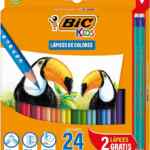 Lápices de colores Bic Kids con 24 colores + 2 lápices de regalo a un super precio