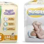 Combo pañales Huggies Ultraconfort con Etapa 1 Recién Nacido 44 piezas + Etapa 2 con 44 piezas baja de precio