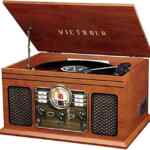 Reproductor de música vintage Victrola 6 en 1 con conexión Bluetooth, tocadiscos, CD, cassette, radio y más a un gran precio + 6 meses sin intereses