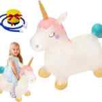 Unicornio inflable saltarín para niños baja en su menor precio