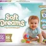 Pañales para bebé Soft Dreams Etapa 5 Extra Grande con 56 piezas baja de precio