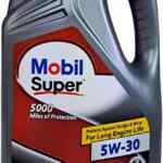 Aceite de motor Mobil Super 5W-30 de 5 cuartos a un super precio
