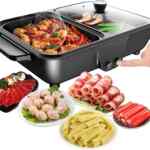 Parrilla sartén eléctrico doble de 1200 W a un excelente precio