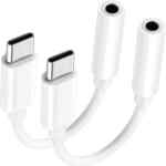Juego de 2 adaptadores USB-C a jack de 3.5 mm para audífonos bajan de precio