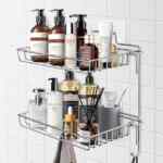 Estante organizador para baño de 2 niveles de aluminio baja a un precio bajísimo