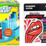 Combo Crayola con sistema Marker Maker para crear plumones + plumones glitter brillantes Crayola Alternative baja de precio
