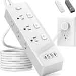 Multicontacto supresor de picos con 6 conexiones y 4 entradas USB baja de precio