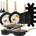 Batería de cocina de granito antiadherente de 15 piezas en su precio más bajo Batería de cocina de granito antiadherente de 15 piezas en su precio más bajo