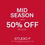 Mid Season Sale Studio F 2025: Hasta 50% de descuento Mid Season Sale Studio F 2025: Hasta 50% de descuento