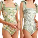 Traje de baño de 1 pieza para mujer con estampado reversible a un precio muy bueno