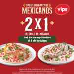 2x1 en chiles en nogada en Vips del 29 de septiembre al 5 de octubre