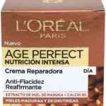 Crema reparadora Loréal Paris Age Perfect Nutrición Intensa anti-flacidez reafirmante en su precio más económico