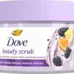 Jabón exfoliante corporal Dove Beauty Scrub Mora & Cítricos baja de precio por primera vez