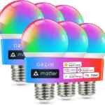 Juego de 6 focos inteligentes multicolor RGB bajan a su menor precio