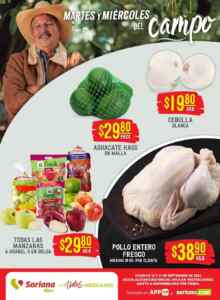 Martes y Miércoles del Campo Soriana 16 y 17 de septiembre: ofertas en frutas y verduras Imagen de la promo