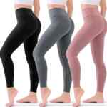 Conjunto de 3 leggings deportivos para mujer con control de cintura en su precio más económico