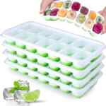 Juego de 4 moldes de silicona para cubos de hielo bajan de precio