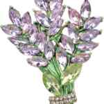 Broche ramo de lavanda con brillantes baja a un gran precio