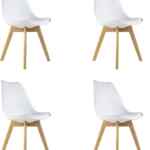 Juego de 4 sillas acojinadas para comedor estilo tulipán bajan de precio + 6 meses sin intereses