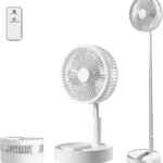 Ventilador plegable portátil de 4 velocidades con control remoto y altura ajustable baja de precio + cupón adicional