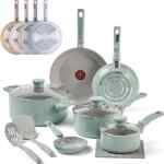 Batería de cocina T-Fal Refresh con cerámica antiadherente con 12 piezas a un excelente precio