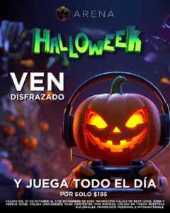 En Arena juega todo el día por $195 si vas disfrazado esta semana Imagen de la promo