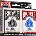 Paquete de 4 Barajas de póker Bicycle bajan a un super precio Paquete de 4 Barajas de póker Bicycle bajan a un super precio