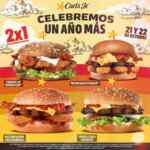 2x1 en hamburguesas en Carl's Jr el 21 y 22 de octubre (sólo sucursales participantes)