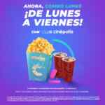 Combo de lunes ahora disponible de lunes a viernes en Cinépolis