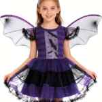 Disfraz de Halloween para niña con diseño de murciélago baja a un excelente precio