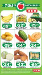 Ofertas HEB Precios bajos en frutas y verduras del 28 de octubre al 3 de noviembre 2025 Imagen de la promo