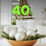 40% de descuento en árboles de navidad y esferas en la tienda en línea de Ideën Stores