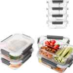 Juego de 4 Recipientes herméticos de vidrio con divisiones de nuevo bajan de precio Juego de 4 Recipientes herméticos de vidrio con divisiones de nuevo bajan de precio