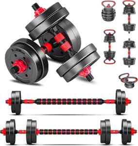 Kit de pesas y mancuernas para entrenamiento de fuerza baja a un gran precio Imagen de la promo