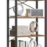 Librero estante organizador de 5 niveles de madera y metal baja a su menor precio