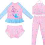 Traje de baño para niñas de 4 piezas baja a un precio buenísimo Traje de baño para niñas de 4 piezas baja a un precio buenísimo