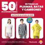 Segundo a mitad de precio en pijamas, batas y camisones en Del Sol y Woolworth Segundo a mitad de precio en pijamas, batas y camisones en Del Sol y Woolworth