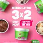 3x2 en medios litros en Helados Sultana los miércoles de octubre