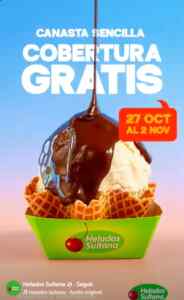 En Helados Sultana cobertura gratis esta semana Imagen de la promo
