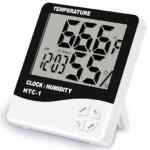 Reloj digital con alarma con termómetro y medidor de humedad baja a su menor precio