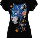 Blusa para mujer Ay Güey! con estampado de pedrería en su precio más bajo
