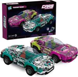 Juego de construcción de bloques tipo Lego con 2 carros de carrera bajan a un tremendo precio Imagen de la promo