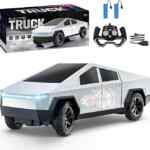 Carrito a control remoto de juguete recargable con diseño de Cybertruck baja a su menor precio