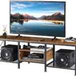 Mueble centro de entretenimiento de madera y metal baja a su precio más económico + 3 meses sin intereses