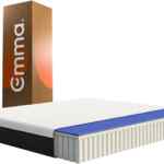 Colchón híbrido matrimonial de memory foam y resortes Emma baja a un tremendo precio + 15 meses sin intereses