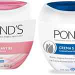 Combo cremas Ponds con crema S Humectante de 400 g + crema Clarant B3 aclarante de 400 g a un precio magnífico